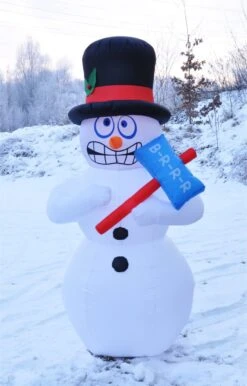 Bonhomme De Neige Auto-gonflable Avec Décorations De Noël Lumineuses 180 Cm - Décorations De Noël Bonhomme De Neige Gonflables Intérieur/extérieur