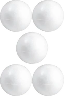 5x Hobby / DIY Boule De Polystyrène / Sphère Demi-coquilles 20 Cm - Fabrication De Boules De Noël - Fabrication De Matériaux De Base / Matériel De Loisir