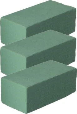 Set De 6 Morceaux De Mousse Florale Verte/oasis Utilisation Humide 23 Cm - Réalisez Des Compositions Florales/pièces De Noël Avec Bloc De Mousse Florale