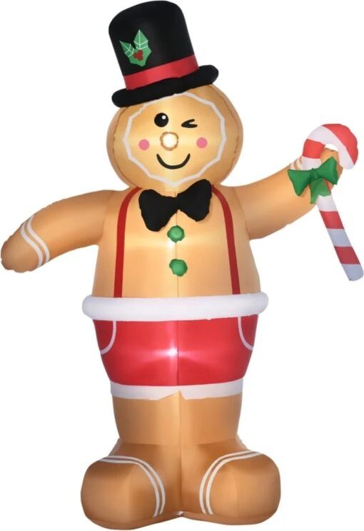 Bonhomme En Pain D'épice Gonflable Avec Lampe LED- Décoration De Noël - Décorations De Noël - Noël - Éclairage De Noël à L'extérieur - Éclairage De Noël - 175 X 82 X 238 Cm -DUNI Magasin 821x1200 1