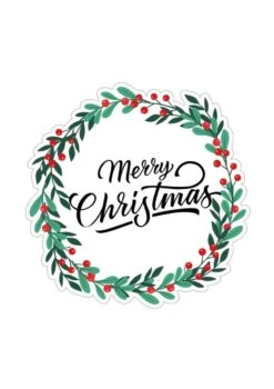 3Motion- Décorations De Noël- Autocollant De Fenêtre- Couronne De Noël- Joyeux Noël- 4pcs- Autocollant Transparent-45cm -DUNI Magasin 848x1200 1