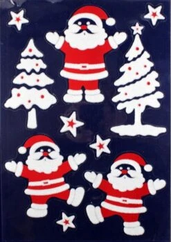 1x Feuille De Décoration De Fenêtre De Noël Autocollants De Fenêtre Du Père Noël 28,5 X 40 Cm - Décoration De Fenêtre / Autocollants De Décoration De Fenêtre