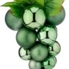 1x Décoration Grappe De Raisin Verte En Plastique 33 Cm - Faux Fruits/faux Fruits Pour Décorations Sur Le Thème Du Vin Ou Décorations De Noël