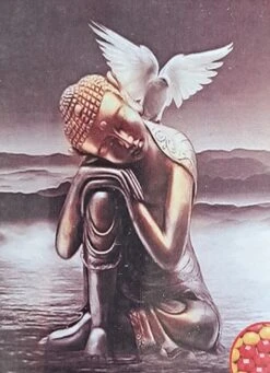 Peinture Diamond 40 X 50 Cm Père Noël Avec Paysage D'ours De Cerf Et Cheminée Pleine Impression Pierres Rondes Disponible Immédiatement.