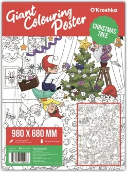 Coloriages De Noël Giant XXL Pour Enfants - Grand Livre De Coloriage De Noël Pour Filles, Garçons Et Adultes - Affiche à Colorier 980x680 Mm - Sapin De Noël -DUNI Magasin 881x1200
