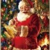 Peinture De Diamants 38x45cm - Noël / Père Noël - Ronde - Hobby De Peinture Au Diamant - Ensemble Complet De Peinture De Diamants