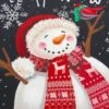 Pack Peinture De Diamants - Série Noël - Bonhomme De Neige Let It Snow - 40x30 Cm - Set Complet - Couverture Complète - Pierres Rondes -DUNI Magasin 899x1200 3