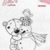 NCCS030 - Nellie Snellen Clear Stamp Snowman De Neige Avec Ours - Tampon Nellie's Cuties - Noël - Bonhomme De Neige Avec Ours - Bonhomme De Neige - Noël -DUNI Magasin 900x1200 5