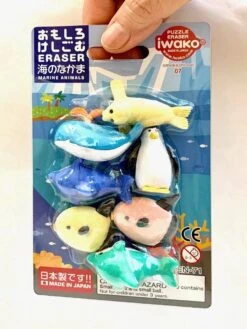 IWAKO MARINE ANIMALS Fabriqué Au Japon Ensemble De Gommes De Puzzle écologiques, Cadeau De Noël Parfait -DUNI Magasin 900x1200 6