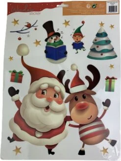 Stickers Vitrine De Noël - Multicolore - Décoration De Noël - Père Noël - Renne - Bonhomme De Neige - Lutin - Sapin De Noël