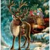 Peinture Au Diamond - Renne Dans La Neige - Noël - Fabriqué Aux Pays- Nederland - 60 X 90 Cm - Toile - Pierres Carrées - Livré Sous 2-3 Jours Ouvrables -DUNI Magasin 912x1200 4