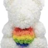 Rose Teddy Bear 25 Cm - Rose Bear - Rose Teddy - Amour - Fête Des Mères - Anniversaire - Cadeau Saint Valentin - Noël - Sinterklaas - Lhbtiq+ - Lesbiennes, Gays, Bisexuels, Transgenres, Intersexes Et Queer