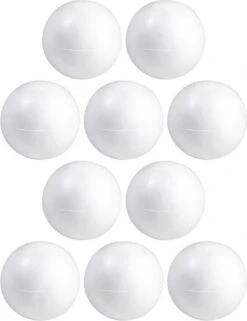 10x Hobby/ DIY Boule De Polystyrène / Sphère 20 Cm Demi-coquilles - Fabrication De Boules De Noël - Fabrication De Matériaux De Base / Matériel De Loisirs