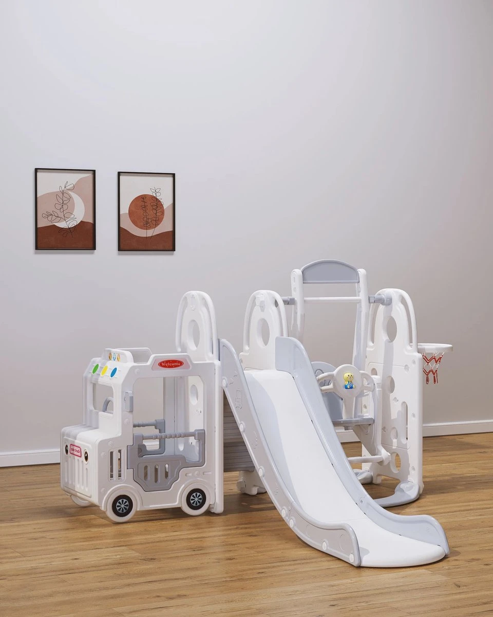 Playset XXL Avec Toboggan Et Balançoire - Van Wit Pour L'intérieur Et L'extérieur - Bébé - Toddler - Toddler - Cadeau - 1 An - 2 Ans - 3 Ans - Sinterklaas - Noël - Garçon - Fille - Slider 4 Playset XXL Avec Toboggan Et Balançoire - Van Wit Pour L'intérieur Et L'extérieur - Bébé - Toddler - Toddler - Cadeau - 1 An - 2 Ans - 3 Ans - Sinterklaas - Noël - Garçon - Fille - Slider – Image 2