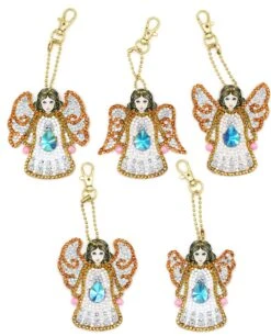Peinture De Diamants - Noël - Ange De Noël - Adultes - Hobby -temps - Enfants - Forfait Complet - Fête Des Enfants - Porte-clés - Pendentif