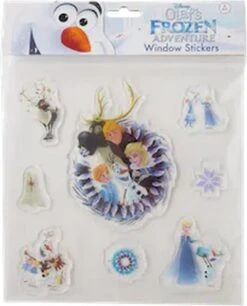Stickers Fenêtre Olaf La Reine Des Frozen De Noël - Multicolore - Stickers Gel - 8 Stickers - Stickers Adhésifs Pour Vitres - L'aventure La Reine Des Frozen D'Olaf - Anna - Elsa
